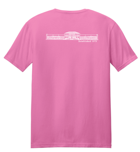 Whittier “Seaside Building” Design Softstyle S/S T-shirt (azalea)