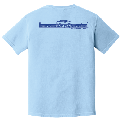 Whittier “Seaside Building” Design Comfort Colors S/S T-shirt (hydrangea)