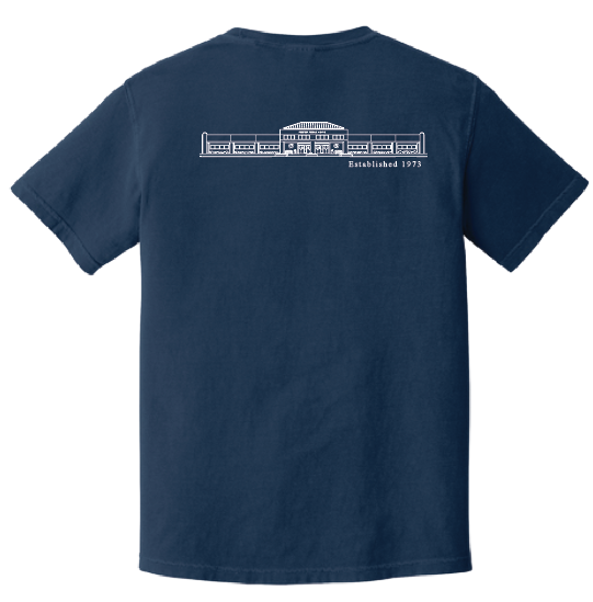 Whittier “Seaside Building” Design Comfort Colors S/S T-shirt (navy)
