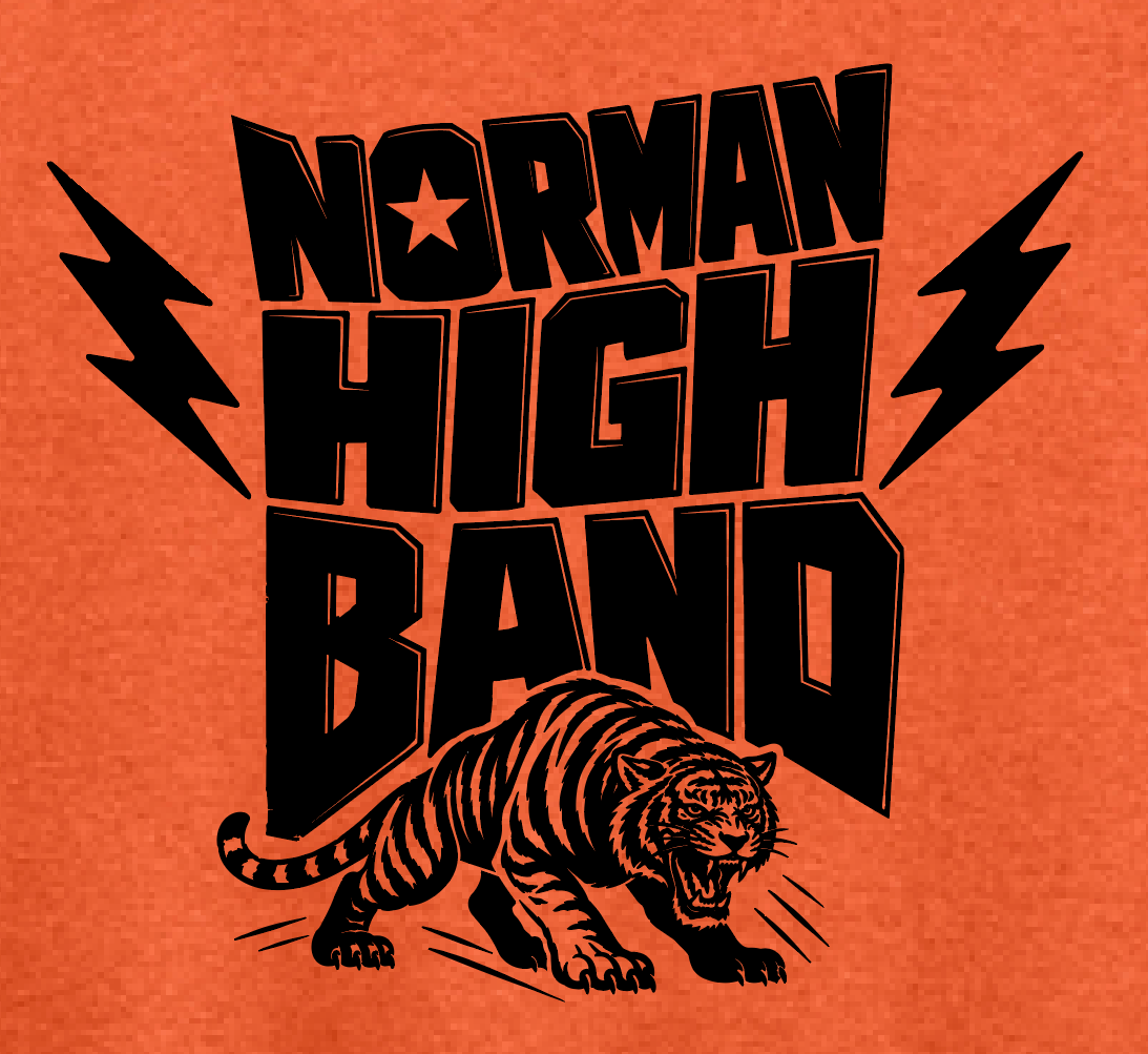 NHS Band "Punk Tiger" Design Jerzees Hooded Sweatshirt