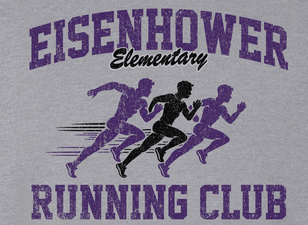 Eisenhower "Running Club" Design Gildan Crewneck Sweatshirt