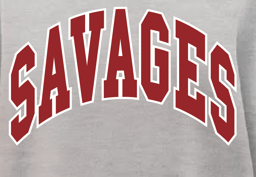 Wynnewood "Savages" Design Mock Neck Sweatshirt (women's)