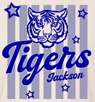Jackson "Stripes/Tigers" Design Comfort Colors S/S T-shirt (ivory)(adult)
