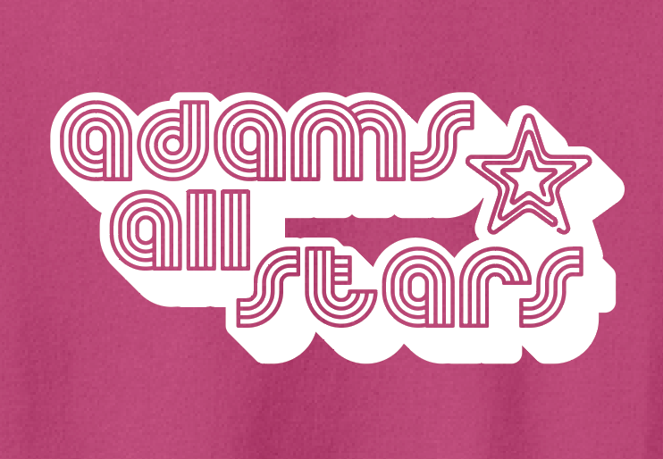Adams "Bubble Tri-Line" Design Crewneck Sweatshirt (pink)