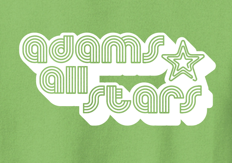 Adams "Bubble Tri-Line" Design Crewneck Sweatshirt (lime)