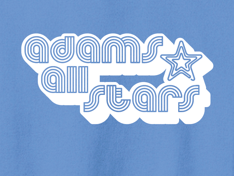 Adams "Bubble Tri-Line" Design Crewneck Sweatshirt (blue)