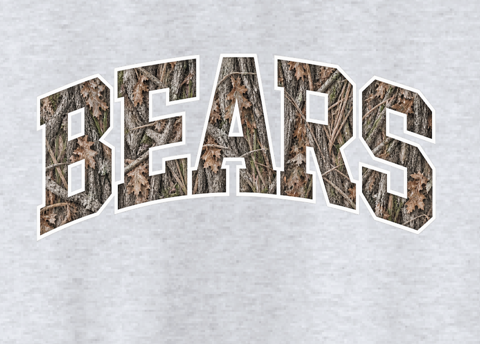 Noble Soccer "Bears Camo" Design Crewneck Sweatshirt