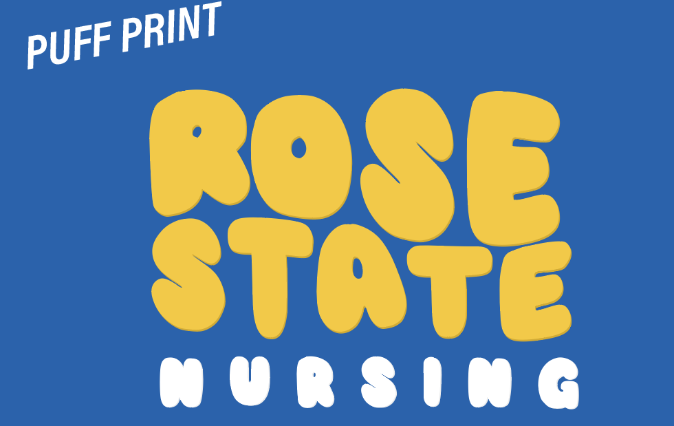 Rose State Nursing "Puff Print" Hooded Sweatshirt