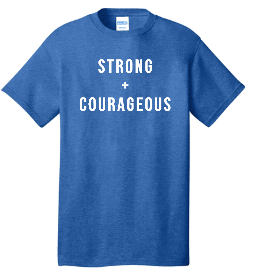 Team Reid "Strong & Courageous" Design S/S T-shirt (royal)