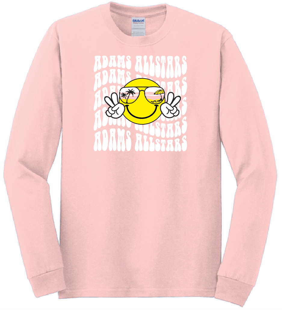 Adams "Smiley" Design L/S T-shirt (pink)