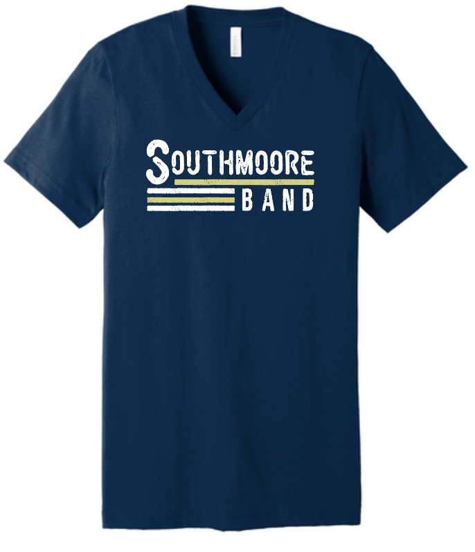 Southmoore Band "Band" Design S/S V-neck T-shirt (navy)