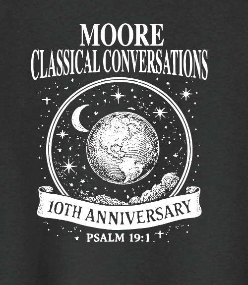 Moore Classical Conversations "10th Anniversary" Design S/S T-shirt (black)