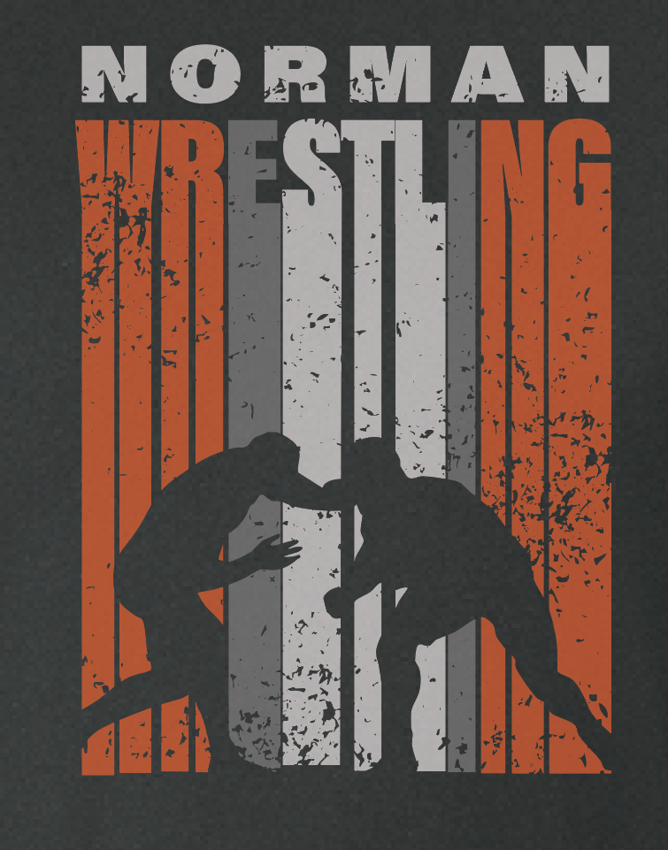 NHS Wrestling "Tall Stripe~Male Wrestlers" Design S/S Dri-Fit T-shirt