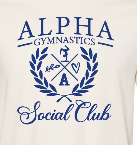 Alpha Gymnastics "Social Club" Design Basic Crewneck Sweatshirt
