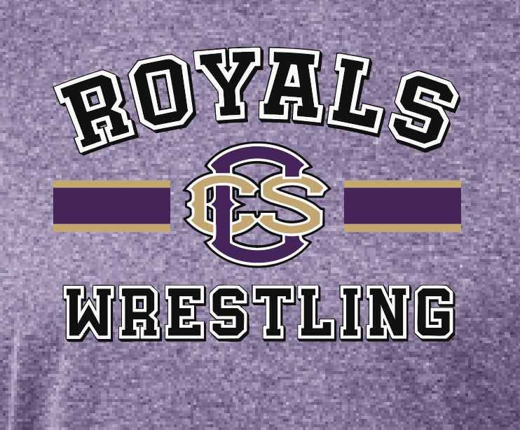 CCS Wrestling "Bar Logo" Design Hooded Sweatshirt (heather purple)
