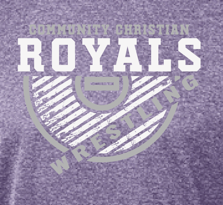 CCS Wrestling "Mat" Design S/S Moisture Wicking T-shirt (heather purple)