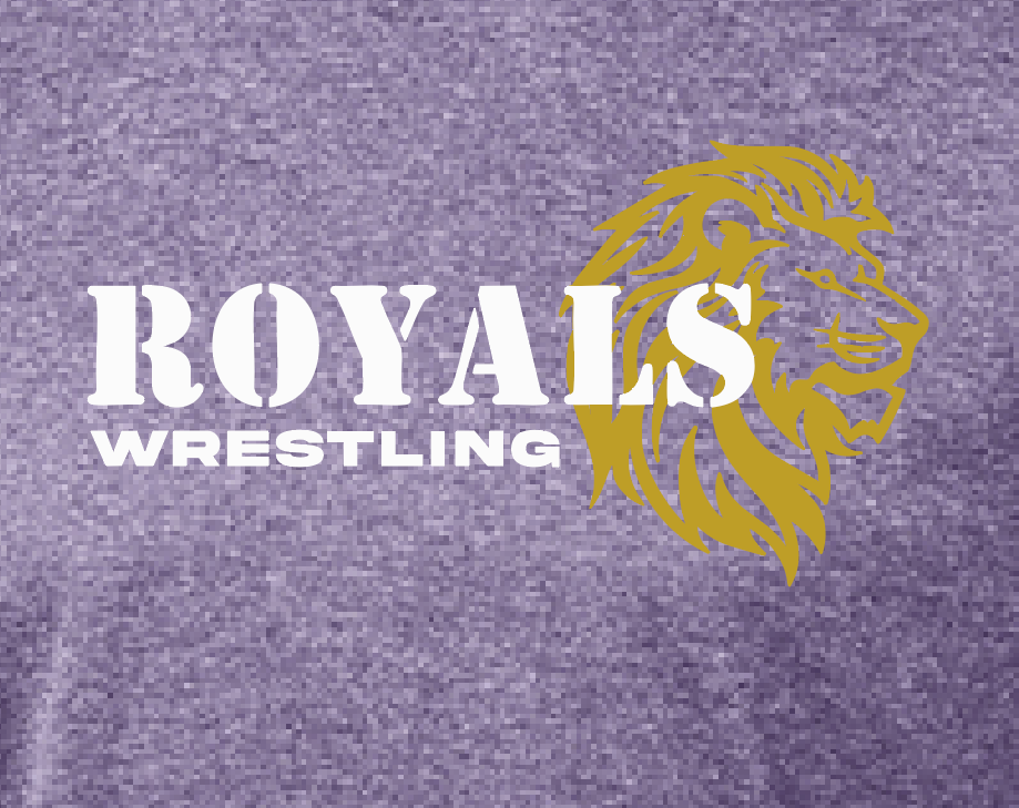 CCS Wrestling "Lion Head" Design S/S Moisture Wicking T-shirt (heather purple)