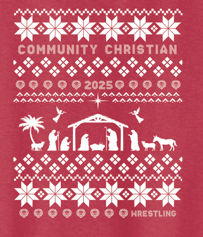 CCS Wrestling Christmas Sweater Design S/S T-shirt
