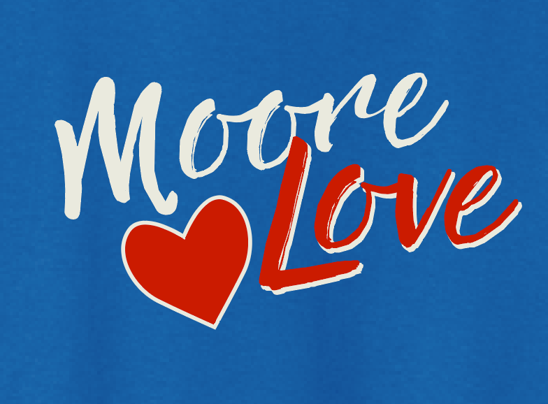 HWJH Moore Love "Script" Design Gildan S/S T-shirt (royal)