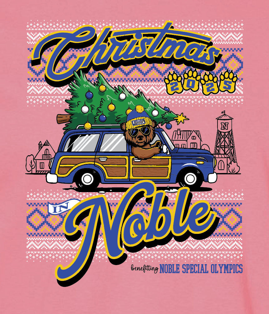 Noble Special Olympics "Christmas" Design Comfort Colors S/S T-shirt (crunchberry)