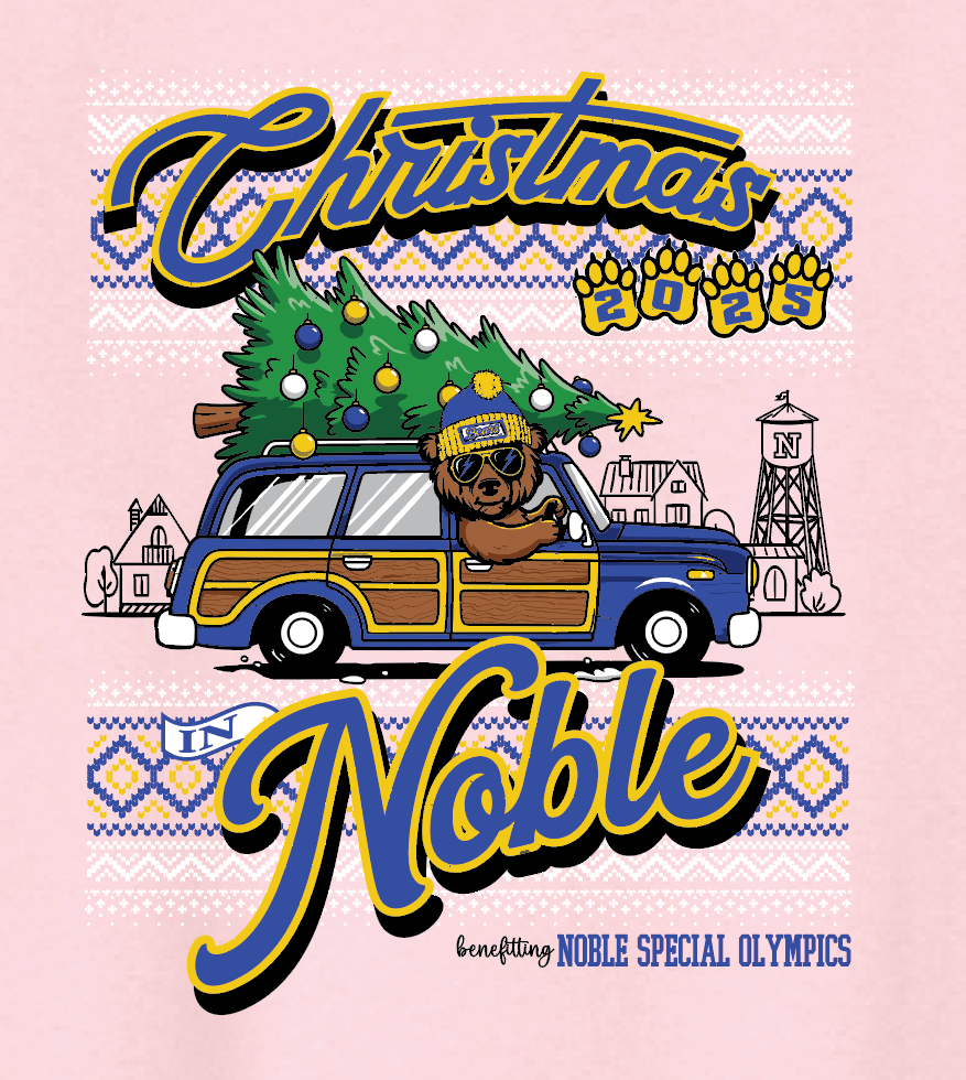 Noble Special Olympics "Christmas" Design Gildan S/S T-shirt (pink)