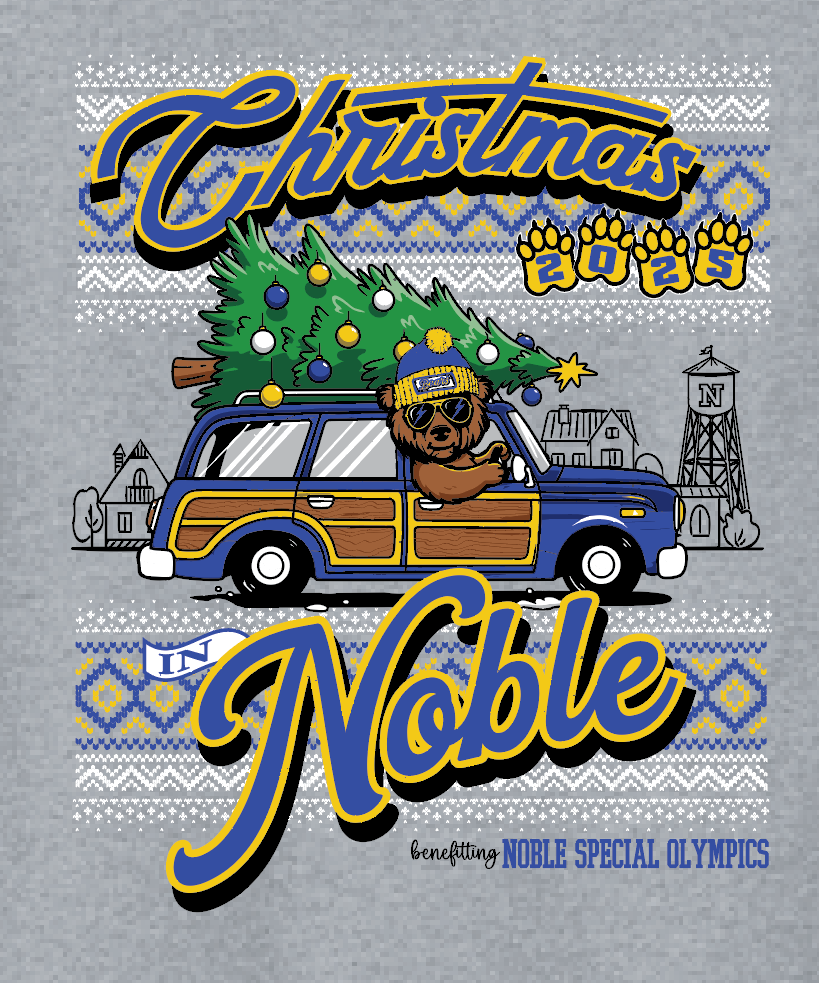 Noble Special Olympics "Christmas" Design Gildan S/S T-shirt (heather)