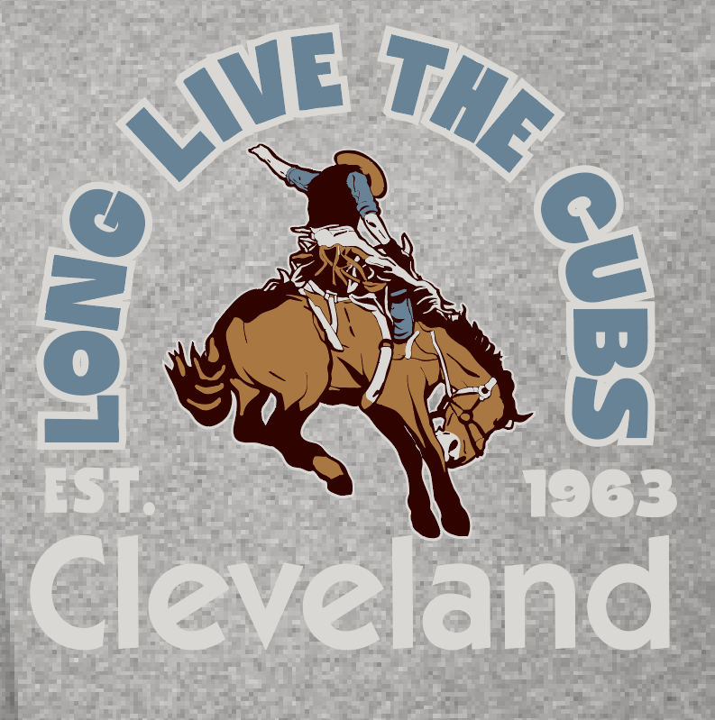 Cleveland "Bronc" Design L/S Moisture Wicking T-shirt