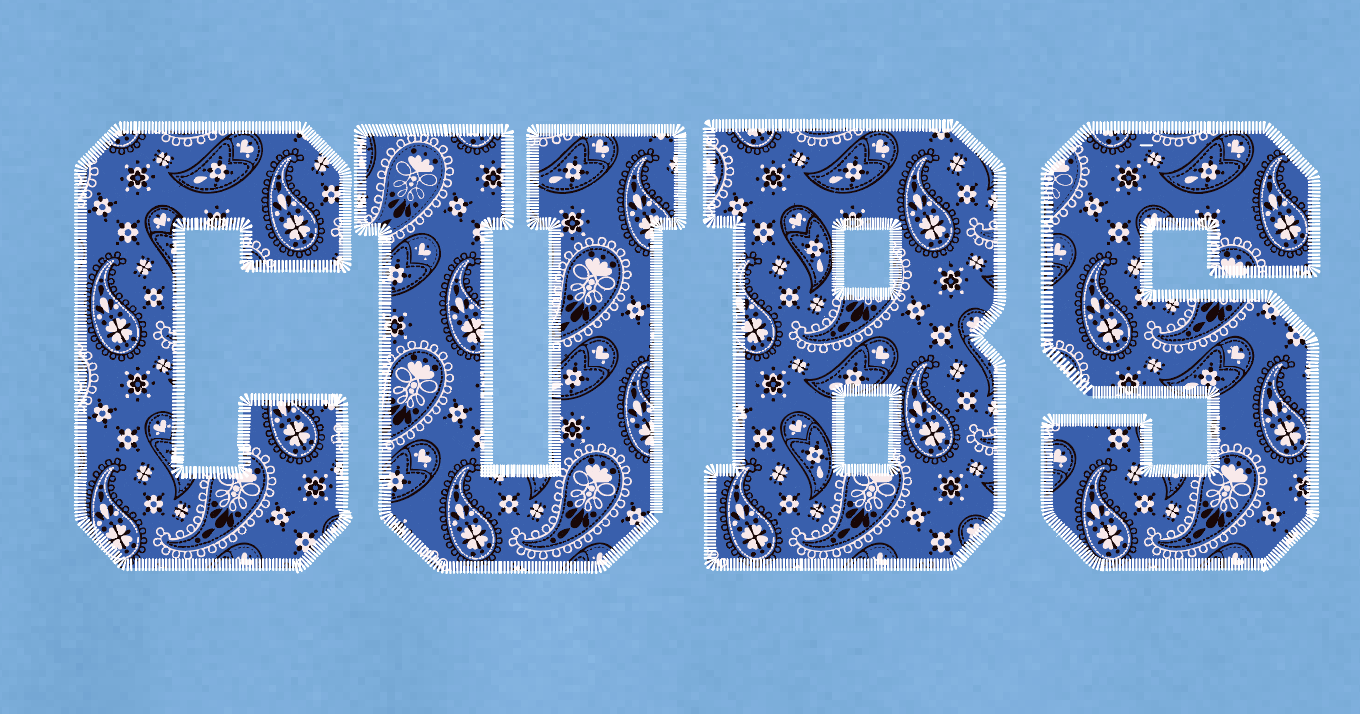 Cleveland "Bandana" Design Gildan L/S T-shirt (blue)