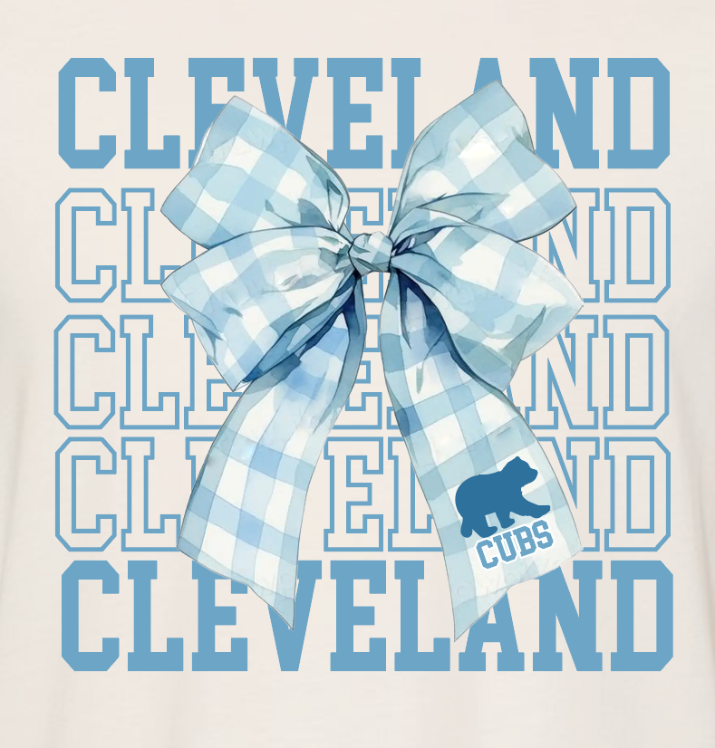 Cleveland "Bow" Design BellaCanvas S/S T-shirt