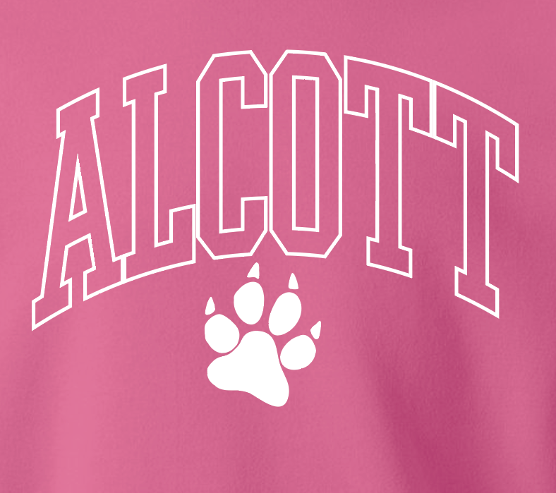 Alcott "Arch Paw" Design Crewneck Sweatshirt (pink)