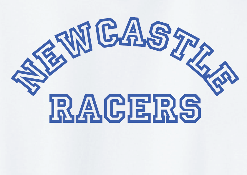 Newcastle Middle School "Curved Text" Gildan Crewneck Sweatshirt (white)