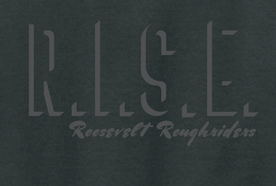 Roosevelt "3D Puff" Design Crewneck Sweatshirt (black)