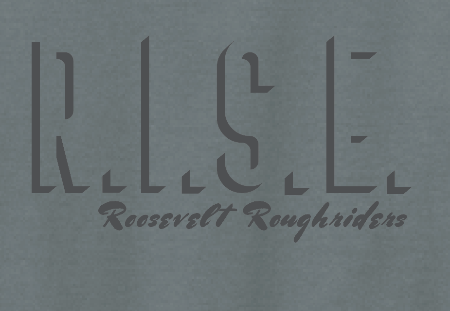 Roosevelt "3D Puff" Design Crewneck Sweatshirt (Charcoal)