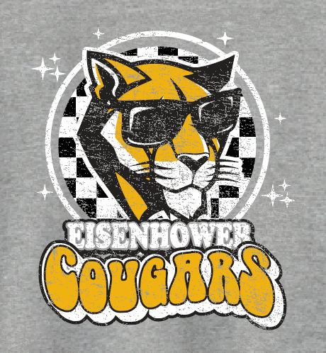 Eisenhower "Cougar" Design Crewneck Sweatshirt (heather)