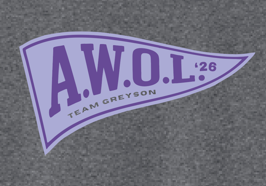 Washington AWOL "Pennant" Design Crewneck Sweatshirt (dark heather)