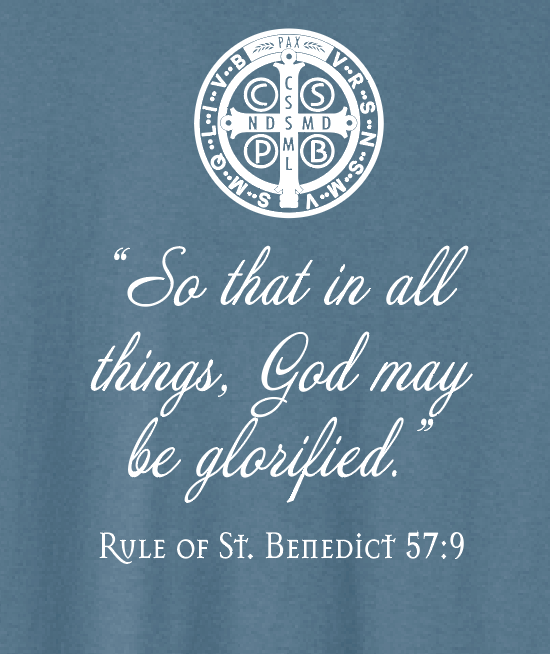 St. Gregory's Abbey L/S T-shirt (indigo)
