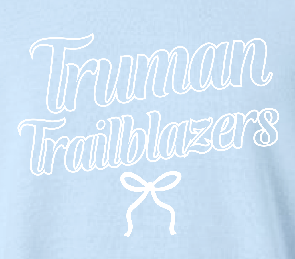 Truman "Bow" Design Hanes Crewneck Sweatshirt (lt blue)