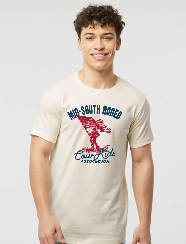 Mid-South Rodeo "Flag" Design Softstyle S/S T-shirt