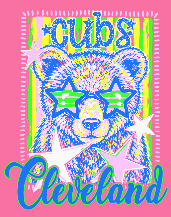 Cleveland "Cutie Pie" Comfort Colors S/S T-shirt (neon pink)