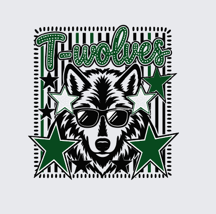 NN Volleyball "T-Wolves" Design Gildan S/S T-shirt (white)