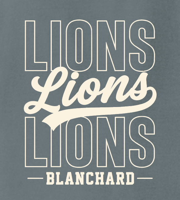 Blanchard PTO "Stack Script" Design Comfort Colors L/S T-shirt (grey)