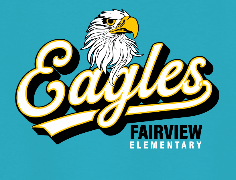 Fairview "Eagles Script" Design Gildan S/S T-shirt (sapphire)