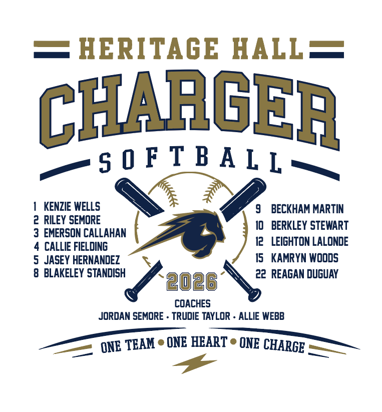 Heritage Hall Softball "Design #3~with Roster" S/S Dri-fit T-shirt