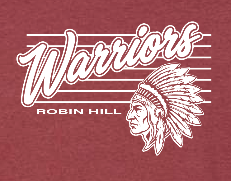 Robin Hill "Warriors" Design Jerzees Crewneck Sweatshirt (adult)(heather red)
