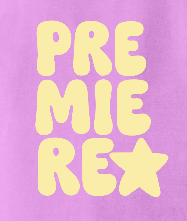 Premiere Dance~ADULT "Bubble Letters" Design S/S Comfort Colors T-shirt (neon violet)