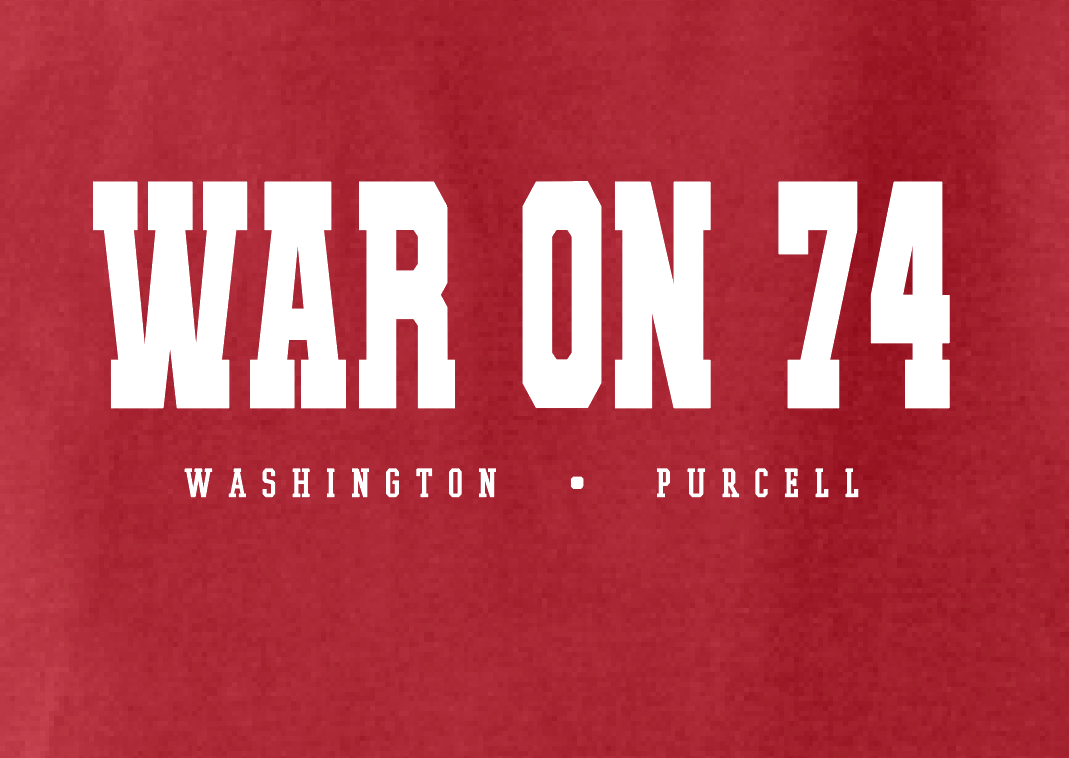 Washington Football "War on 74" Comfort Colors S/S T-shirt (red)