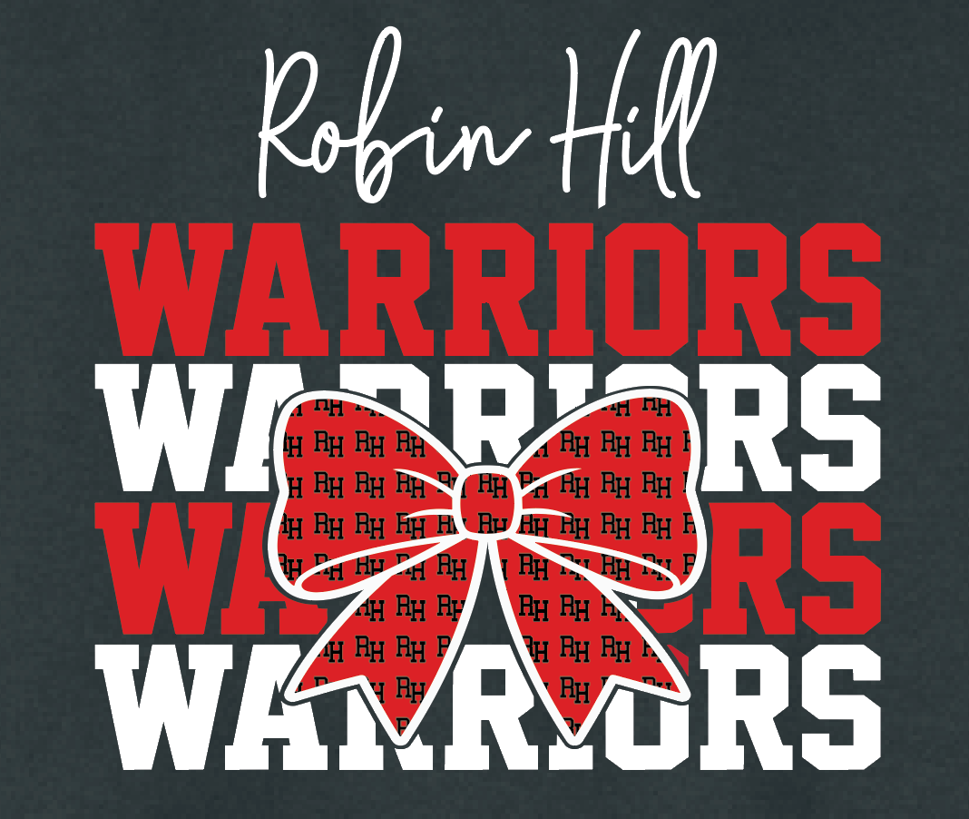 Robin Hill Cheer "Warriors Stack" Design Hooded Sweatshirt