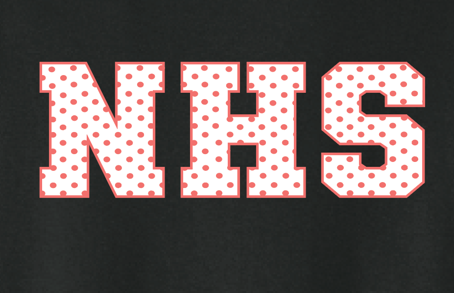 NHS Cheer "Polka Dots" Gildan Crewneck Sweatshirt