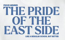 Irving "Pride of the East Side" Design Comfort Colors Crewneck Sweatshirt (white)