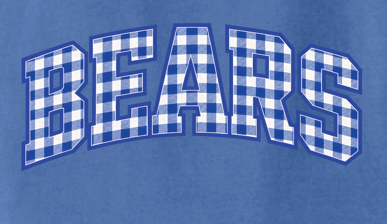 Noble Soccer "Gingham Print" Design Comfort Colors S/S T-shirt (flo blue)